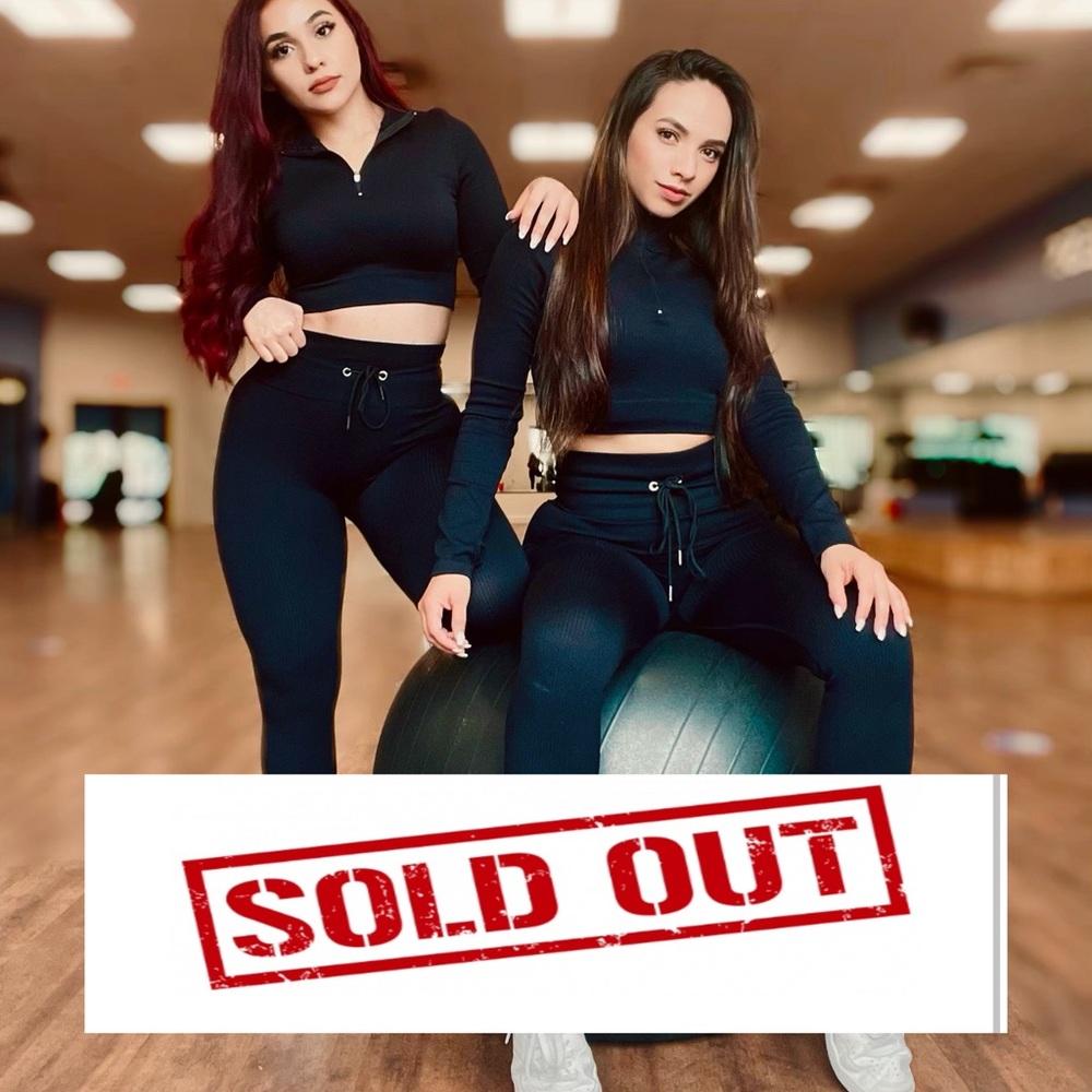Black sport wear  fitness set of two